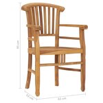 vidaXL Ensemble de salle à manger de jardin 5 Pièces Bois de teck solide