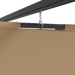 vidaXL Tonnelle avec rideaux 3x3 m Taupe Acier