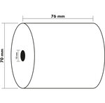 Bobine Pour Tickets De Caisse 76x70 Mm - 2 Plis Chimique Autocopiant 57g/m2. - X 50 - Exacompta