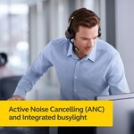 Jabra evolve 75 uc casque stereo sans fil supra-auriculaire - casque unified communications avec batterie longue durée et statio