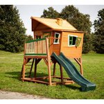 Axi maison de jeu avec toboggan max bois