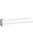 Porte-serviettes double rotatif mural SOLO en laiton chromé 42,2 cm