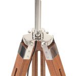vidaXL Lampadaire à trépied Marron miel et noir Bois de teck 141 cm