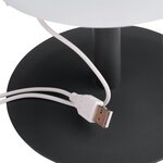 LUMISKY Lampe de table LED sans fil Standy Mini Rock - H 25 cm - Gris et blanc