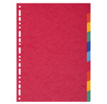 Intercalaires Carte 220g 10 Positions - A4 Maxi - Blanc - X 25 - Exacompta