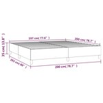 vidaXL Sommier à ressorts de lit Gris foncé 200x200 cm Tissu