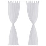 vidaXL Rideau fin Blanc 140x175 cm 2 Pièces
