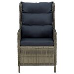 vidaXL Mobilier à dîner jardin 7 Pièces et coussins Résine tressée Marron