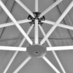 vidaXL Chapiteau hexagonal pliable Gris 3 6x3 1 m