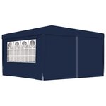 vidaXL Tente de réception avec parois latérales 4x4 m Bleu 90 g/m²
