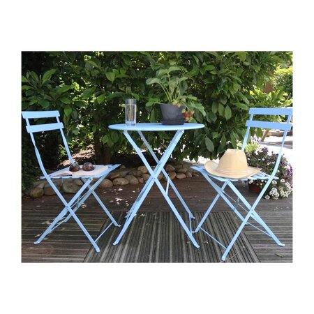 Salon de jardin bistrot nuances de bleu