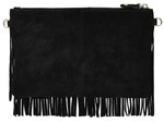 Pochette à franges ET chargeur de téléphone Noir