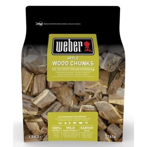 WEBER Gros morceaux de bois de fumage Pomme