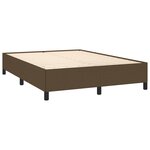 vidaXL Lit à sommier tapissier avec matelas Marron foncé 140x190 cm
