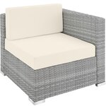 Tectake Canapé de jardin MARBELLA modulable 7 places, variante 2 - gris clair