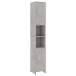 vidaXL Ensemble de meubles de salle de bain 4 Pièces Gris béton