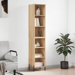 vidaXL Buffet haut Chêne sonoma 34 5x32 5x180 cm Bois d'ingénierie