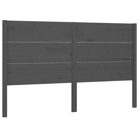 vidaXL Tête de lit Gris 156x4x100 cm Bois massif de pin