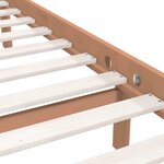 vidaXL Cadre de lit Marron miel Bois pin massif 180x200 cm Super King