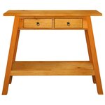 vidaXL Table console avec tiroirs 90x30x75 cm bois d'acajou massif