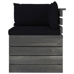 vidaXL Canapé palette de jardin 2 places avec coussins Bois de pin