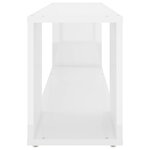 vidaXL Meuble TV Blanc brillant 100x24x32 cm Aggloméré