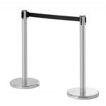 Barrière rétractable avec sangle 1800 - bartscher -  - nylon 360x360x915mm