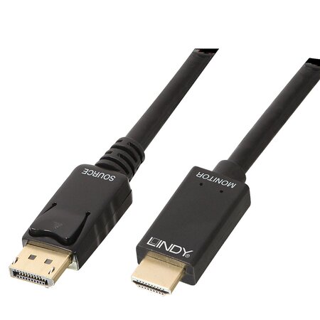 Lindy 36923 câble vidéo et adaptateur 3 m displayport hdmi type a (standard) noir