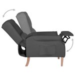 vidaXL Fauteuil inclinable Gris foncé Tissu