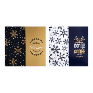 Carte de voeux avec enveloppe - lot de 5 cartes bonne année meilleurs voeux
