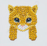 Kit sticker broderie diamant 9x9cm Chat