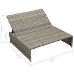 vidaXL Salon de jardin 5 Pièces avec coussins Résine tressée Gris