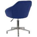 vidaXL Chaise pivotante de salle à manger Bleu Tissu