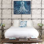 DUTCH WALLCOVERINGS Papier peint Plafond en étain Blanc