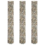 vidaXL Lit surélevé à gabion circulaire 3Pièces Acier galvanisé Ø30x200cm