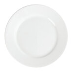 Assiettes à bord large blanches 202(ø)mm - lot de 12 - olympia -  - porcelaine