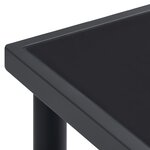 vidaXL Ensemble à manger de jardin 7 Pièces noir textilène et acier
