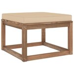 vidaXL Salon palette de jardin 7 Pièces et coussins Bois de pin imprégné