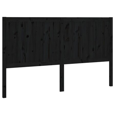 vidaXL Tête de lit Noir 165 5x4x100 cm Bois massif de pin