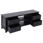 vidaXL Meuble TV Noir 108x30x40 cm Bois de Paulownia solide