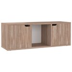 vidaXL Meuble TV Sonoma gris 88 5x27 5x30 5 cm Aggloméré