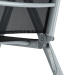 Tectake salon de jardin aluminium 4 places - gris/argent