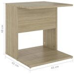 vidaXL Table d'appoint Chêne sonoma 45x45x48 cm Aggloméré