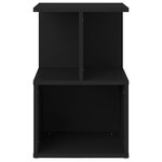 vidaXL Tables de chevet 2 Pièces Noir 35x35x55 cm Aggloméré
