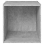 vidaXL Meubles TV 4 Pièces Gris béton 37x35x37 cm Aggloméré
