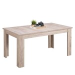 Table à Manger 160x90 cm Gris 8 Places Extensible