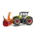 BRUDER - Tracteur CLAAS Axion 950 avaec chaînes et souffleuse a neige - 48 cm