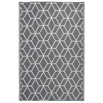 Esschert Design Tapis d'extérieur 180x121 cm Gris et blanc OC25