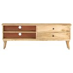 vidaXL Meuble TV 140x30x50 cm Bois de manguier massif