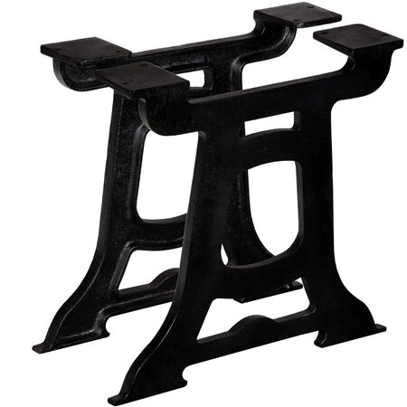 vidaXL Pied de table basse 2 Pièces Cadre en Y Fonte